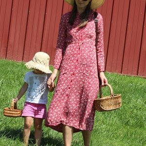 Vintage April Cornell button-down rayon floral dress 🌹
